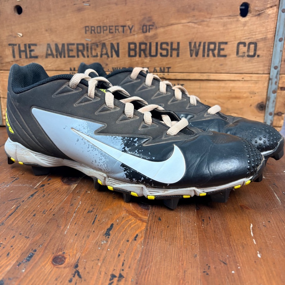 Nike Vapor Baseball‎ Cleats Mens 12 Black Yellow Low Top Ultrafly Keystone Shoes - Picture 6 of 10